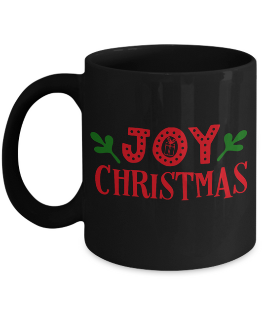 Knightmare before christmas mug - Joy Christmas - Funny Christmas Gifts Mugs, Christmas Gifts for family Ceramic Cup Black, Funny Mugs Gift Ideas 11 Oz