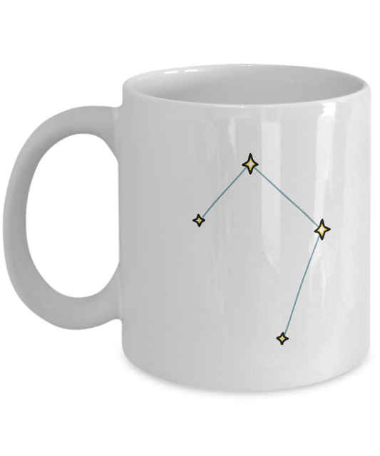 Libra Constellation Coffee Mug White Unique Large Big White White coffee mugs 11 oz