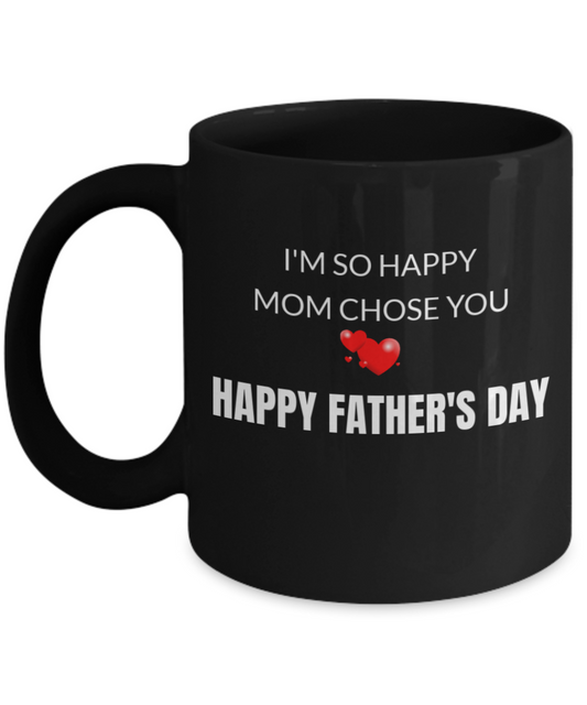 Dad Coffee Mug, Worlds Best Dad, Father, Daddy Mug, Dad Gift Funny Black Porcelain Coffee Mug 11 oz