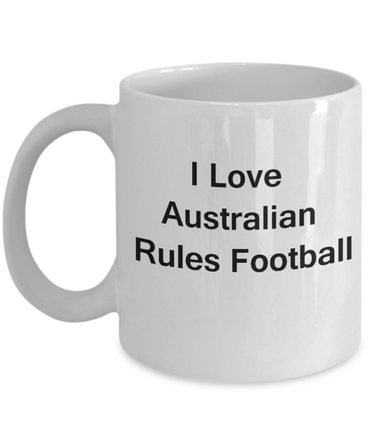 Football/Soccer Lovers Gifts Sports - I Love Australian Football White coffee mugs 11 oz