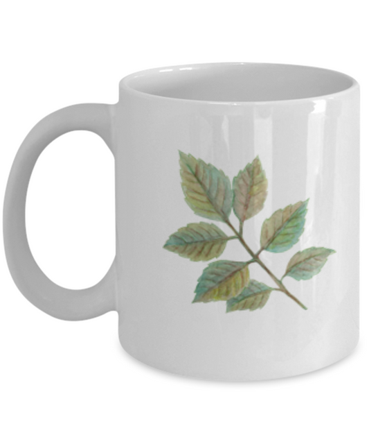 Flowers and Leaves 22 coffee mugs - Funny Christmas Gifts White coffee mugs 11 oz