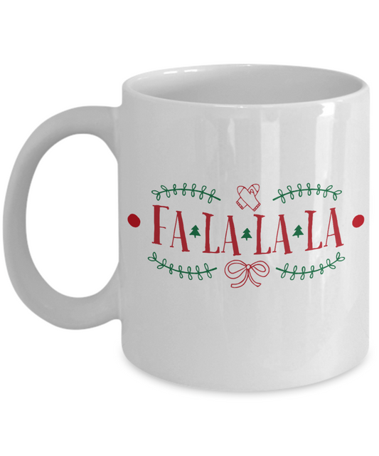 Nightnare before christmas mug - Fa la la la - Funny Christmas Gift Mugs, Christmas Gifts for family Ceramic Cup White, Funny Mugs Gift Ideas 11 Oz