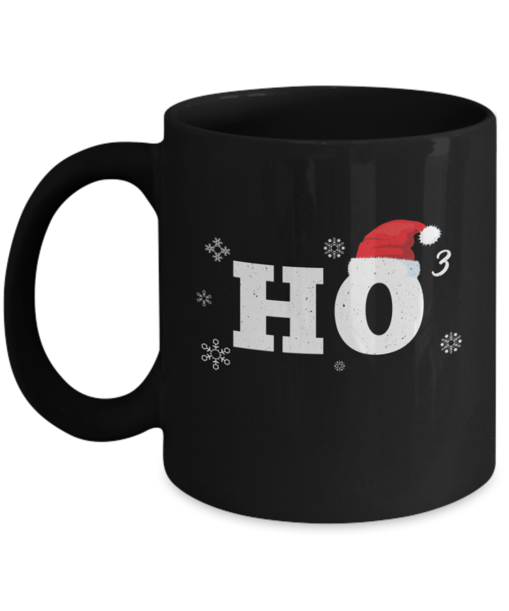 Christmas gift ideas, HO 3 - Funny Black Porcelain Coffee Mug Cute Ceramic Cup 11 oz