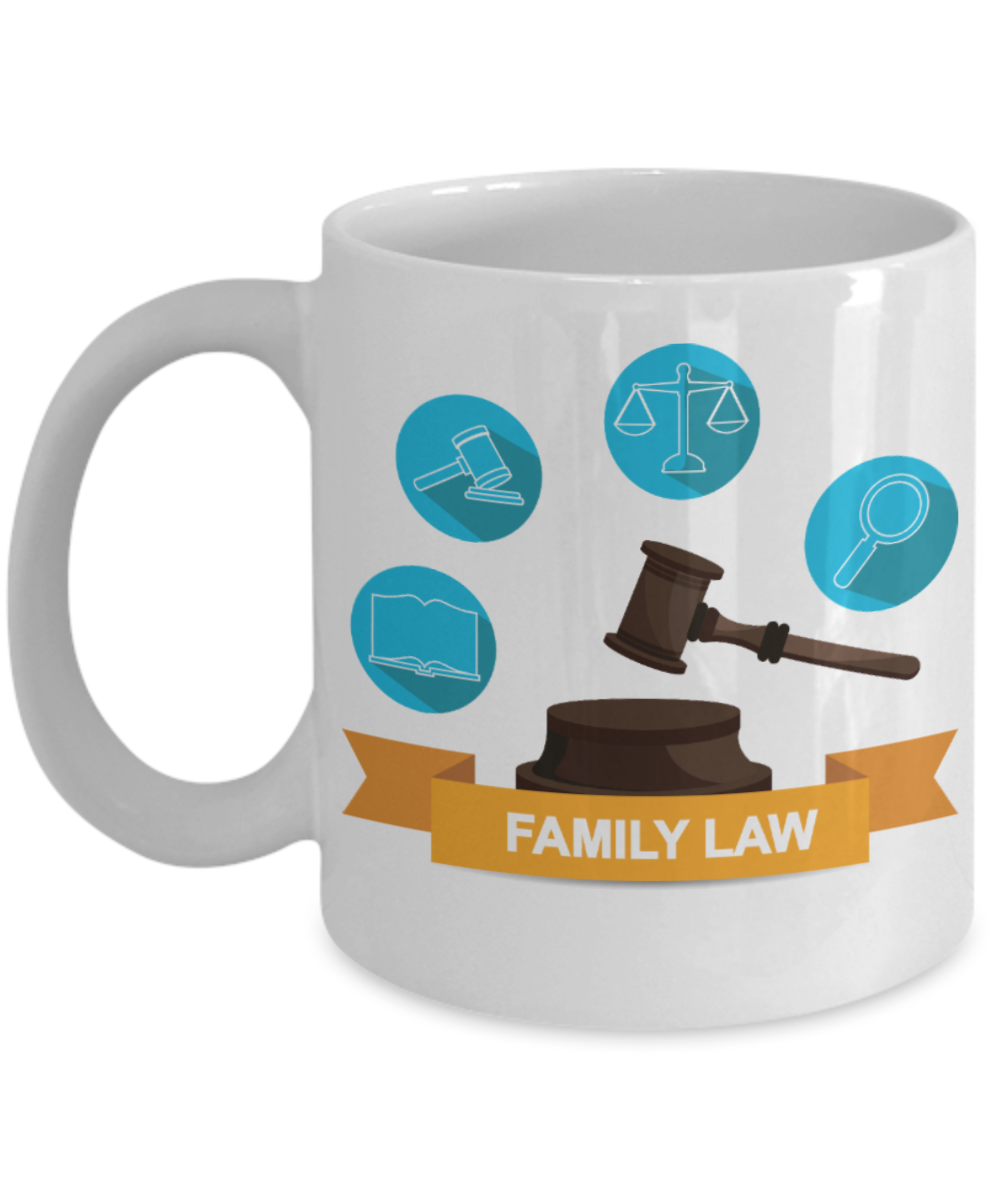 FamilyLaw - White Porcelain Coffee Cup,Premium 11 oz White coffee cup