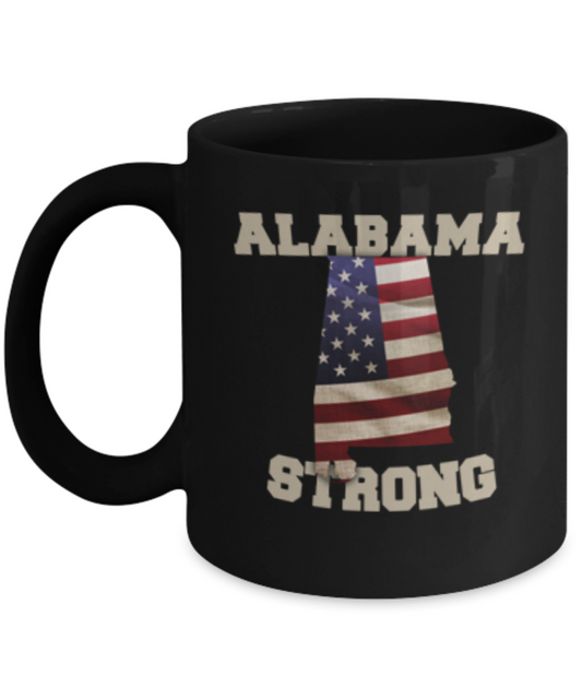 Alabama State coffee coffee mug - Porcelain Black Funny Coffee Mug, Black coffee mugs 11 oz