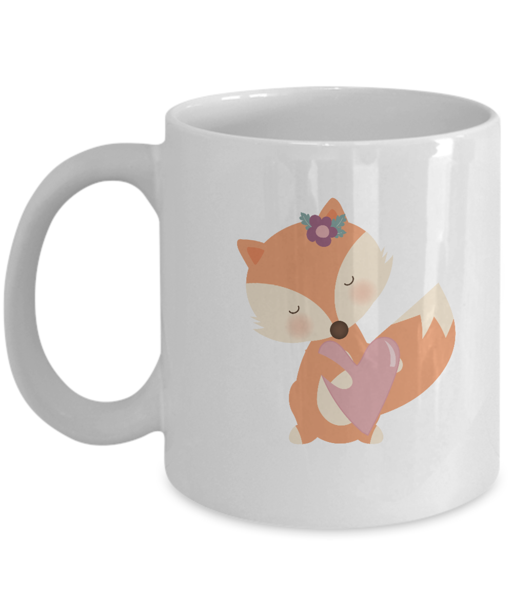 Fox Valentine white mugs - Funny Christmas Gifts - White coffee mugs 11 oz