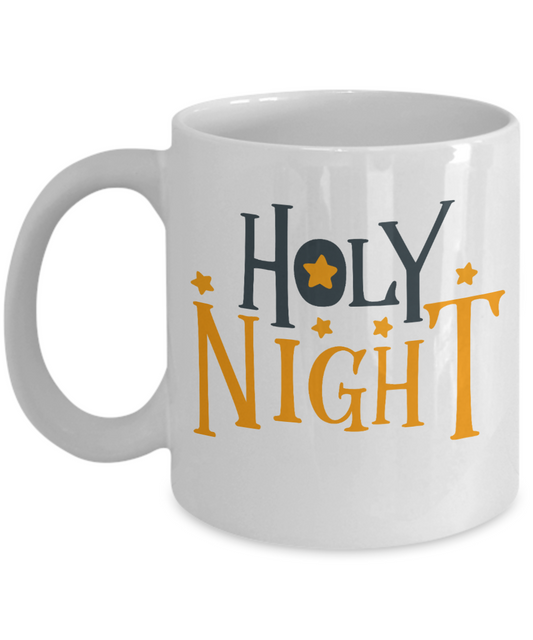 Knightmare before christmas mug - Holy Night - Funny Christmas Gift Mugs, Christmas Gifts for family Ceramic Cup White, Funny Mugs Gift Ideas 11 Oz