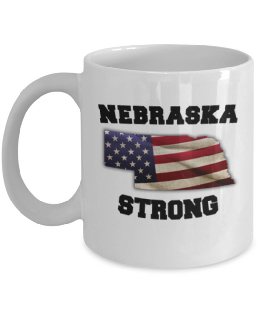 Nebraska State coffee mug - Porcelain White Funny Coffee White coffee mugs 11 oz