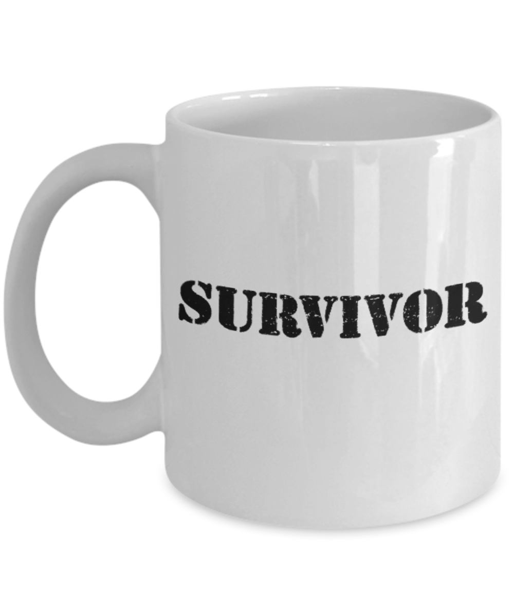 Plants vs zombies gift box mugs , Survivor - White Coffee Mug Porcelain Tea Cup 11 oz - Great Gift