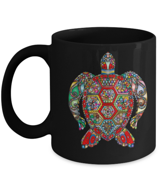 Funny Coffee Mug - Sea Turtle Lovers Mugs - Funny Farm Black coffee mugs 11 oz
