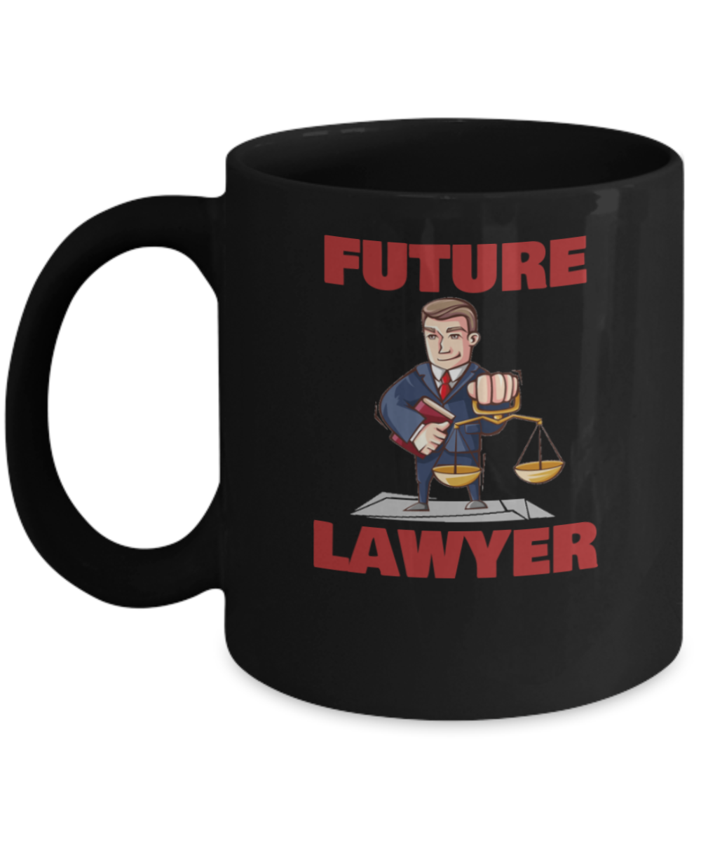 Future Lawyer White Porcelain Coffee Mug - Premium 11 oz White coffee cup