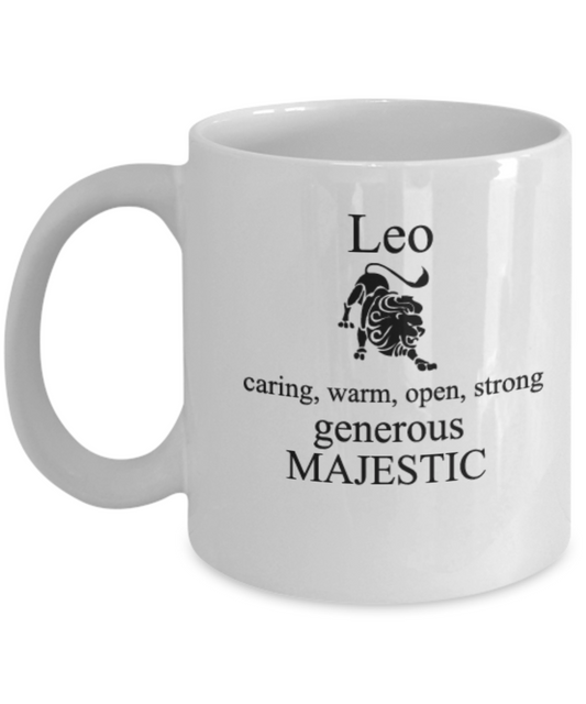 Leo Caring Warm Open Strong Generous Majestic - 11 OZ Zodiac July August