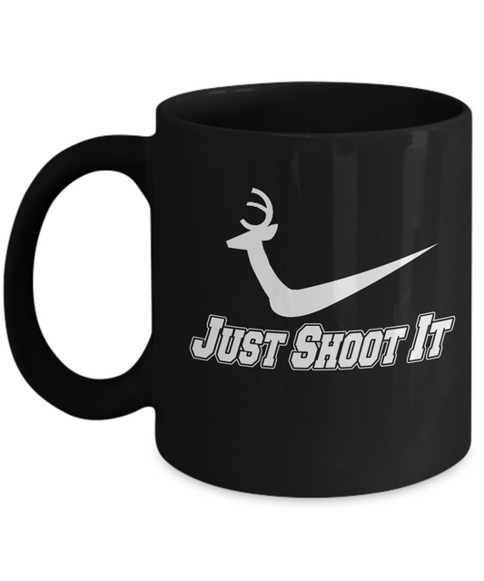 Just shoot it Sports Special lovers Black coffee mugs - Black coffee tea mugs - 11 OZ Black coffee mugs and tea cups Gift Ideas