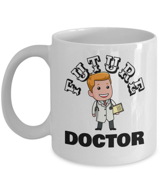 Future Doctor Coffee Mug - White Porcelain Coffee Cup,Premium 11 oz White coffee cup