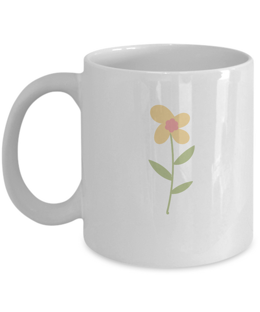 Floral Awesome Flower white mugs - Funny Christmas Gifts White coffee mugs 11 oz