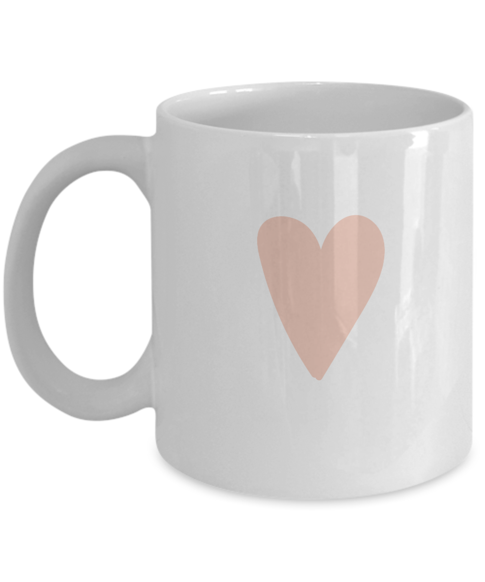 Floral Love white mugs - Funny Christmas Gifts - Porcelain White coffee mugs 11 oz