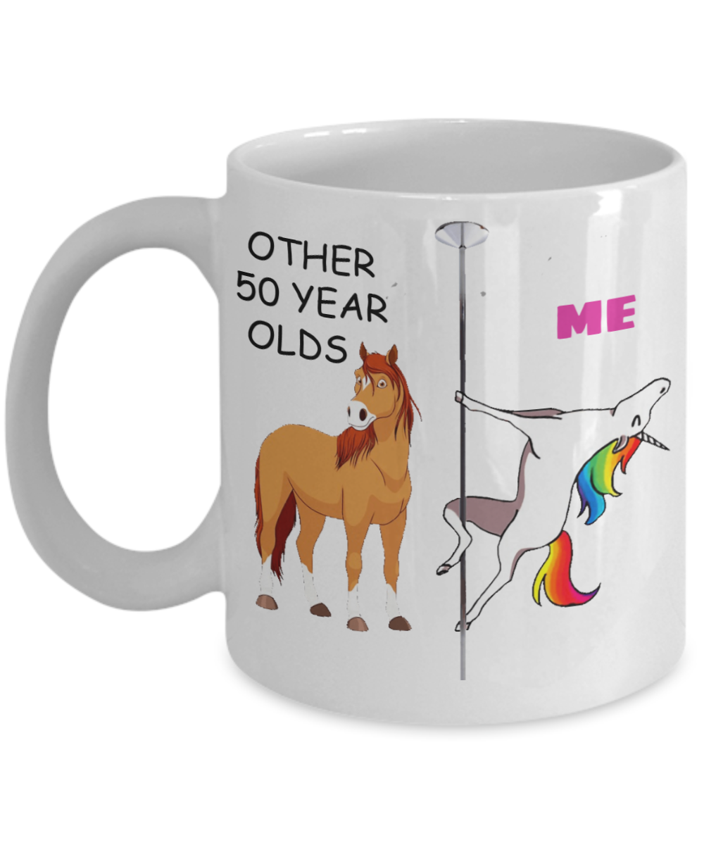 50th birthday gift ideas to inspire by discerning food and travel - Other 50 year olds, Me Unicorn - Funny White Porcelain Coffee 11 oz - Born In 1970