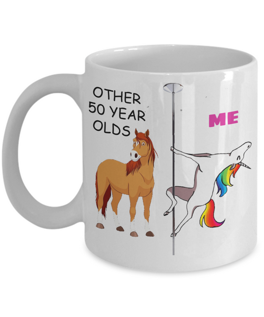 50th birthday gift ideas to inspire by discerning food and travel - Other 50 year olds, Me Unicorn - Funny White Porcelain Coffee 11 oz - Born In 1970