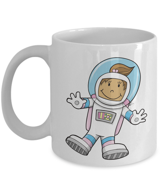 Astronaut Coffee Mug - White Porcelain Coffee Cup,Premium 11 oz White coffee cup