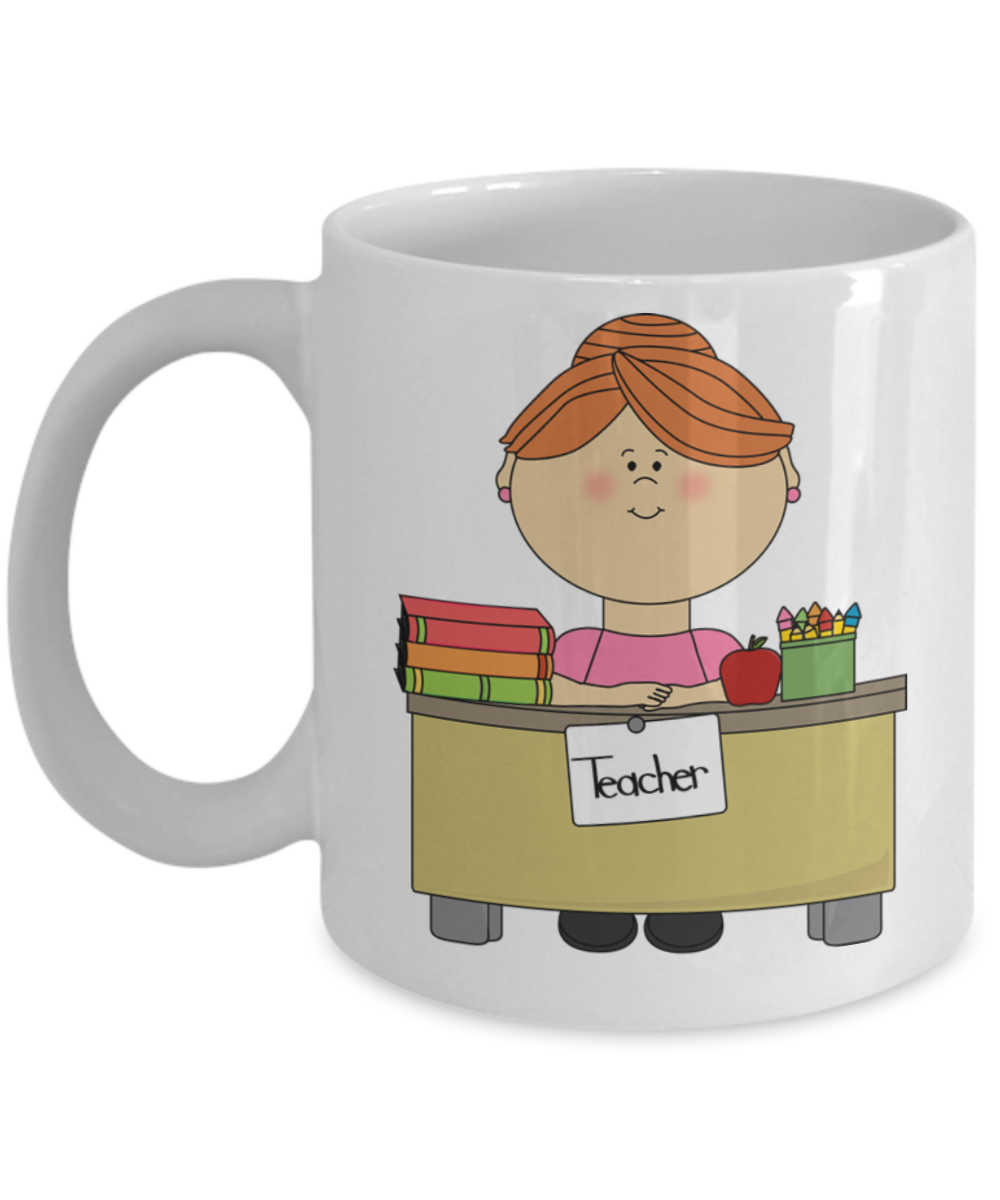 Teacher Coffee Mug - White Porcelain Coffee Cup,Premium 11 oz White coffee cup