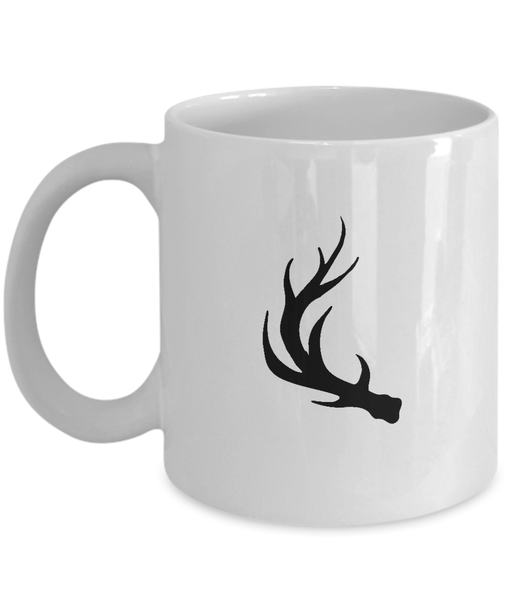 Christmas Deer Antler 5 coffee mugs - Funny Christmas White coffee mugs 11 oz