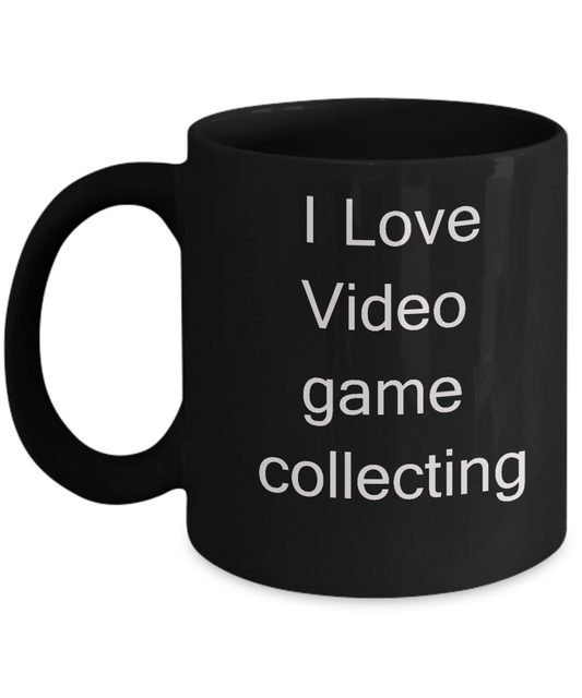 Video Games Lovers Gifts - I Love Video Games Collecting Black coffee mugs 11 oz