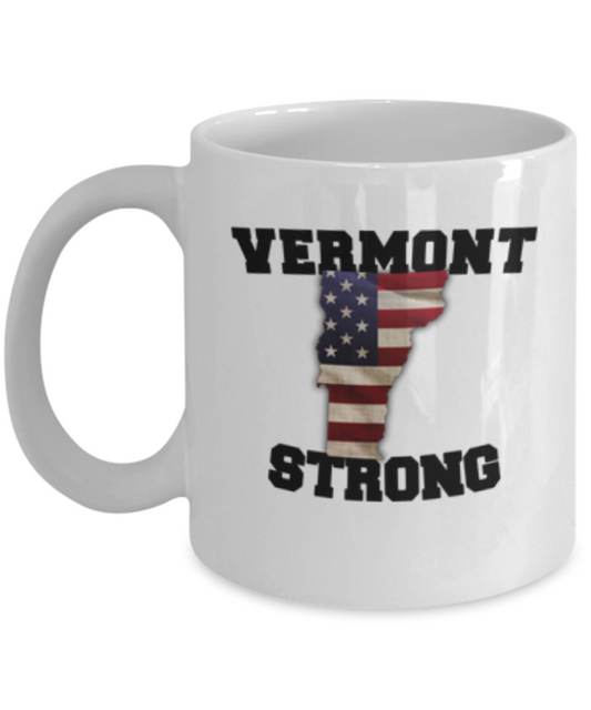 Vermont State coffee mug - Porcelain White Funny Coffee Mug, White coffee mugs 11 oz
