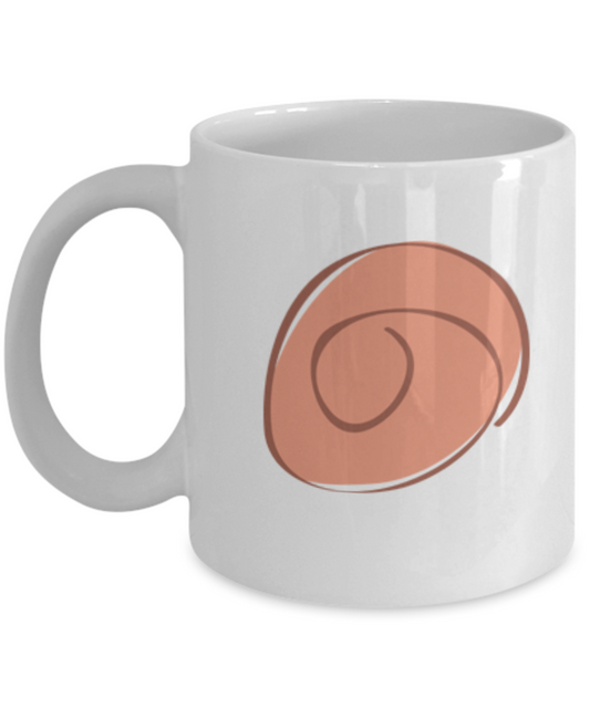 Rose Smooth 4 Coffee Mugs - Funny Coffee Mugs - Porcelain White coffee mugs 11 oz