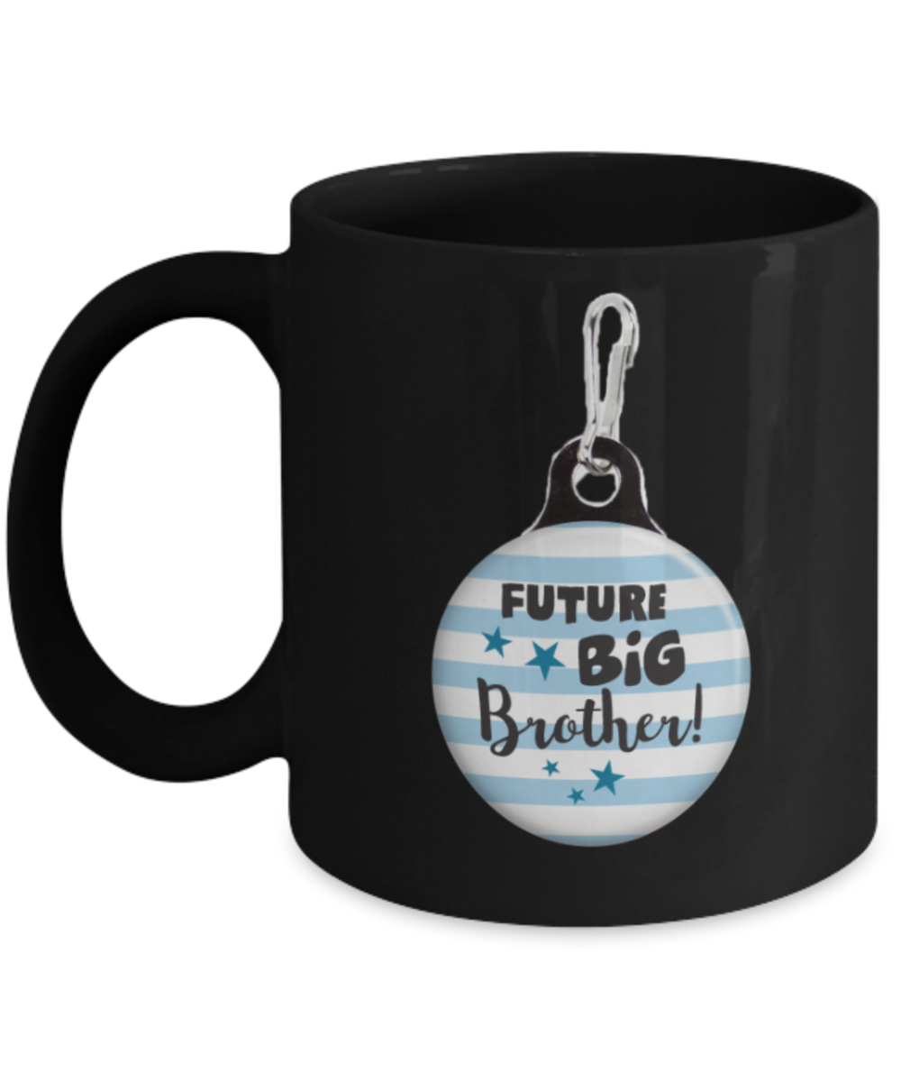 future big brother Coffee Mug - Black Porcelain Coffee Cup,Premium 11 oz White coffee cup