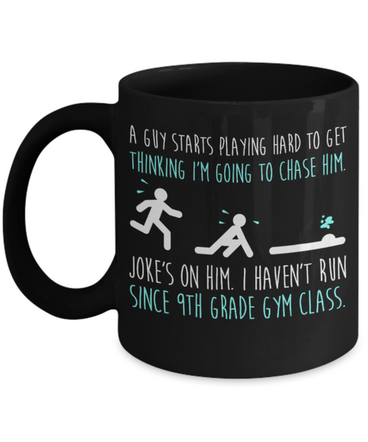 Unicorn Lovers Mugs , Haven't Run since 9 - Black Coffee Mug Porcelain Tea Cup 11 oz - Great Gift