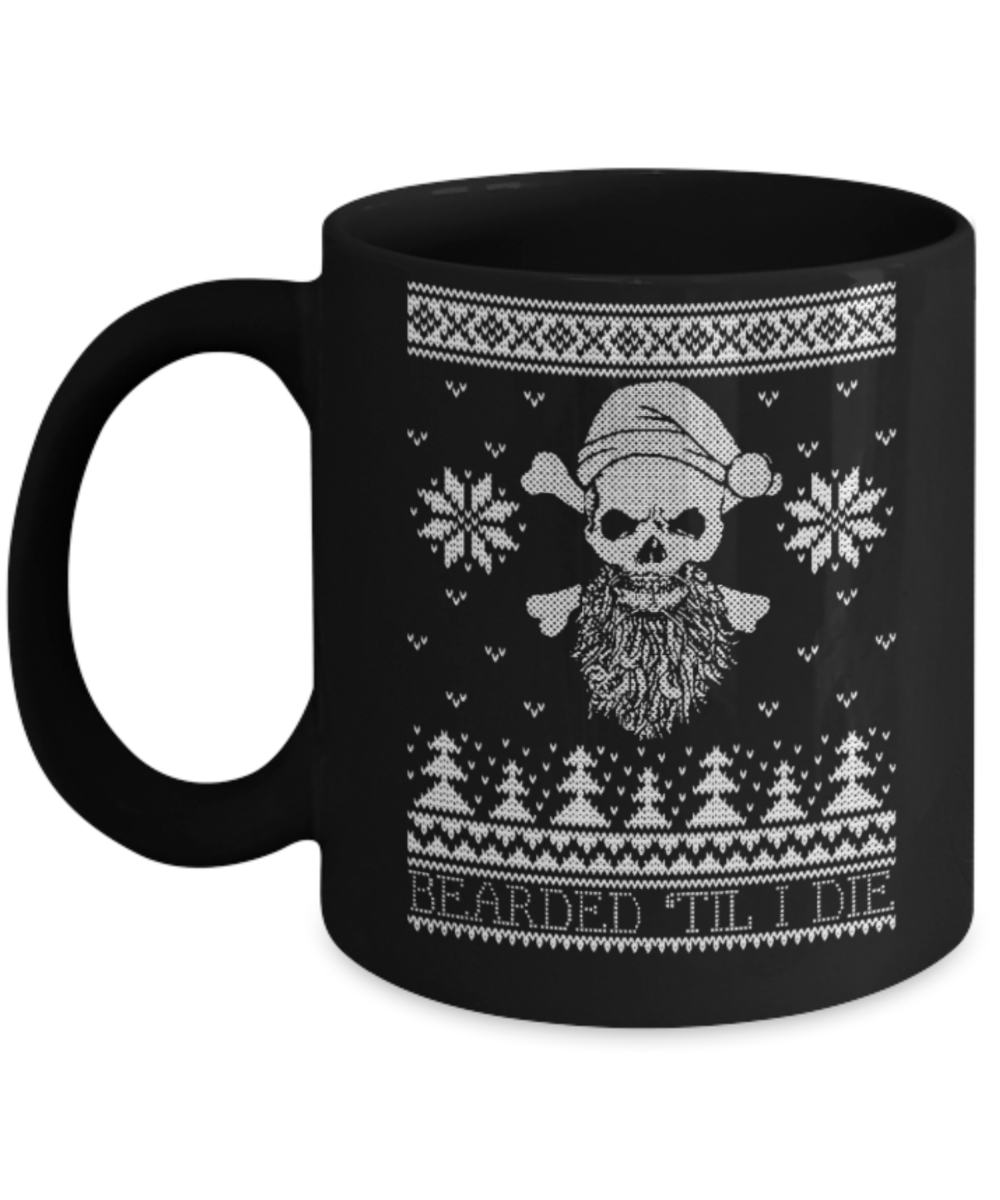 Peets coffee k cups christmas blend , Bearded Till I die - Black Coffee Mug Porcelain Tea Cup 11 oz - Great Gift
