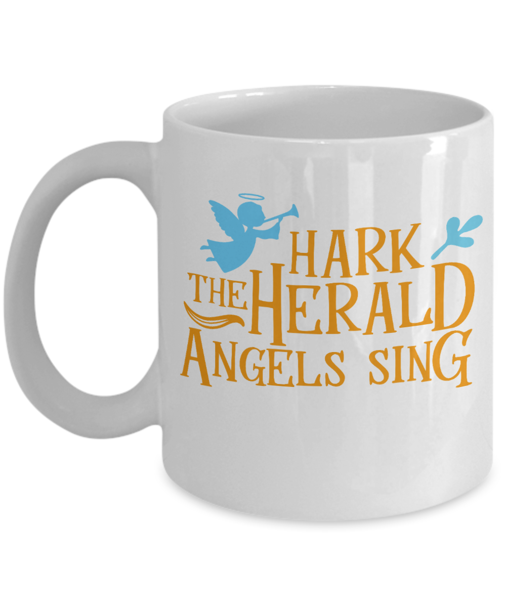 Knightmare before christmas mug - Hark The Herald Angels Sing - Funny Christmas Gift Mugs, Christmas Gifts for family Ceramic Cup White, Funny Mugs Gift Ideas 11 Oz
