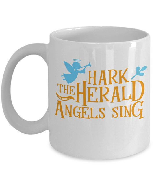 Knightmare before christmas mug - Hark The Herald Angels Sing - Funny Christmas Gift Mugs, Christmas Gifts for family Ceramic Cup White, Funny Mugs Gift Ideas 11 Oz