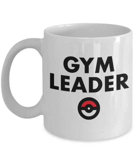 Games Lovers mugs Gym Leader - White Coffee Mug Porcelain Tea Cup 11 oz - Great Gift