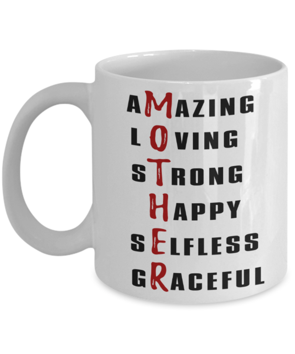 Momma needs a mother effing nap mug - Amazing Loving Strong Happy Selfless Graceful - White Porcelain Coffee Mug Cute Ceramic Cup 11 oz