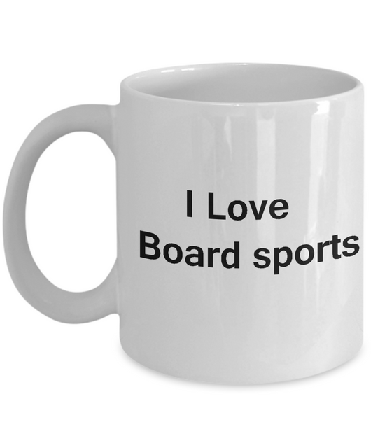 Board Sports coffee mug - Porcelain White coffee mugs 11 oz