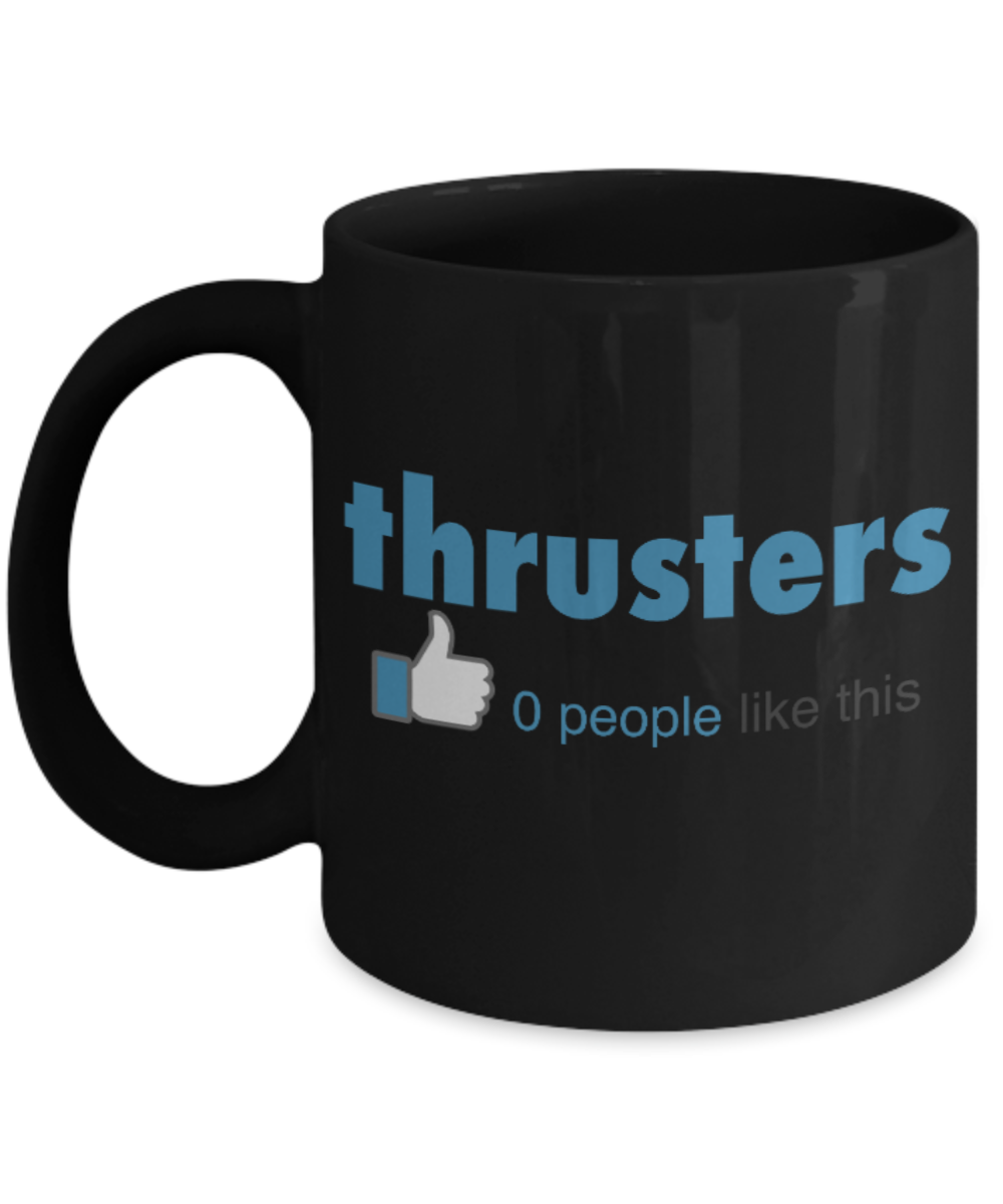 Fitness Lovers mugs , Thrusters - Black Coffee Mug Porcelain Tea Cup 11 oz - Great Gift