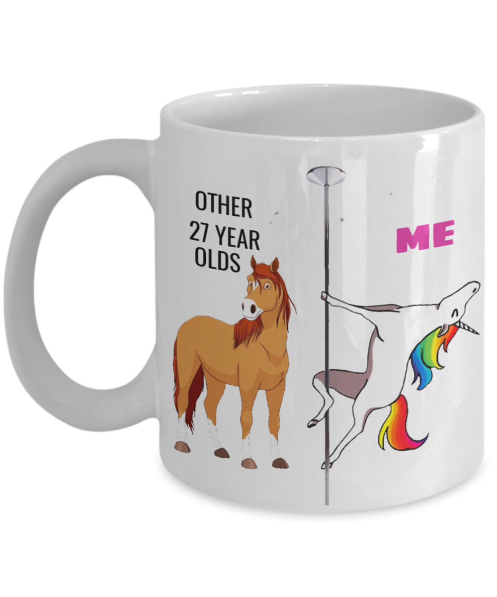 Unicorn Birthday gift 27th Birthday Gift for Women - Other 27 Year Olds Me Unicorn Coffee Mug - Funny White Porcelain Coffee 11 oz for Grandma,   Mom, Sister, Best Friend, Women, Her - Born In 1993