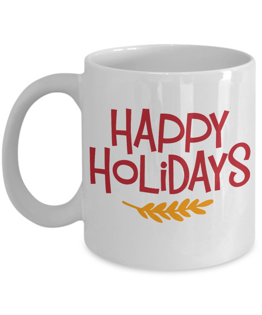 Knightmare before christmas mug - Happy Holidays - Funny Christmas Gift Mugs, Christmas Gifts for family Ceramic Cup White, Funny Mugs Gift Ideas 11 Oz