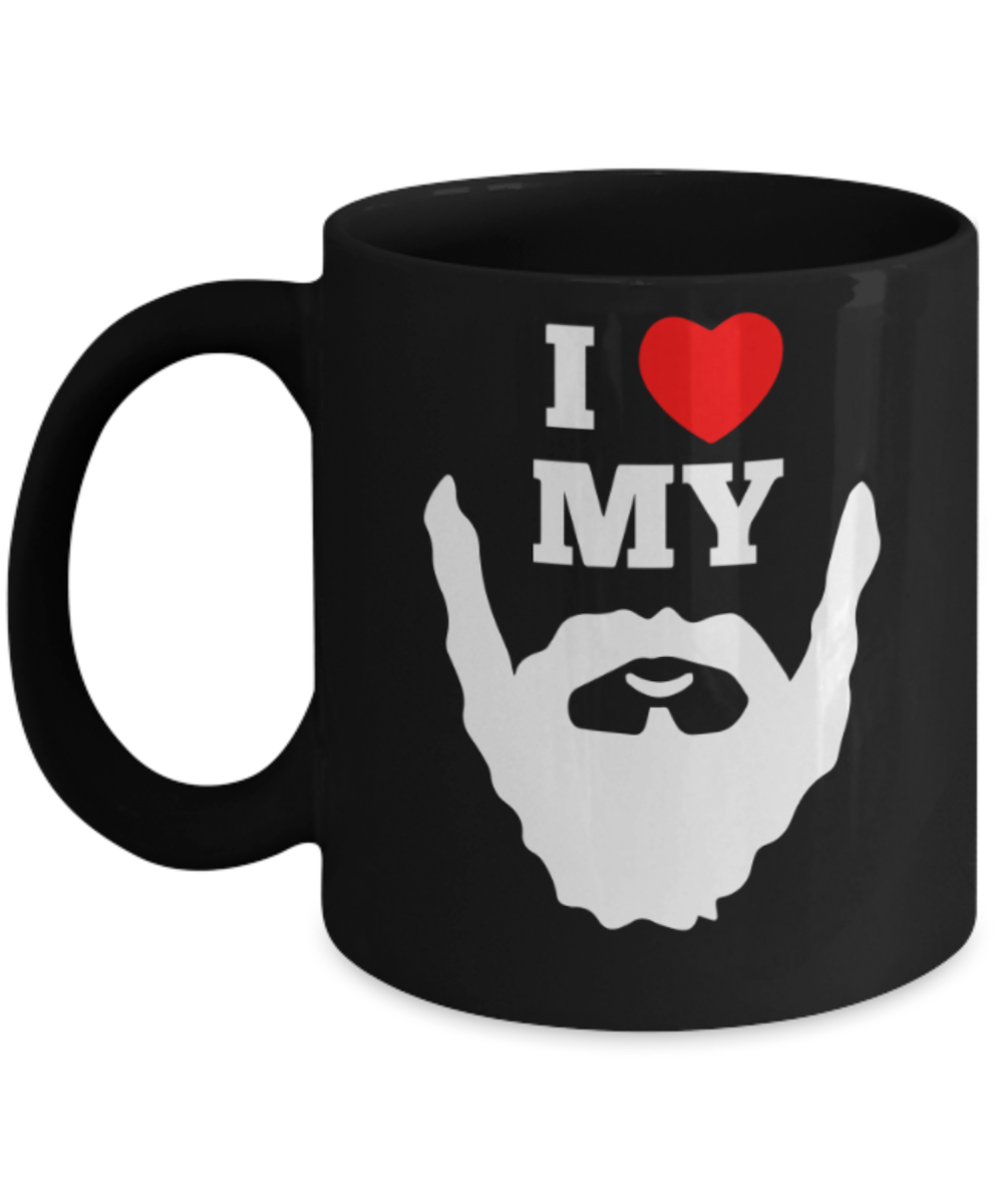 Funny coffee mugs , I Love My Beard - Stainless Steel Travel Insulated Tumblers Mug 14 oz - Great Gift