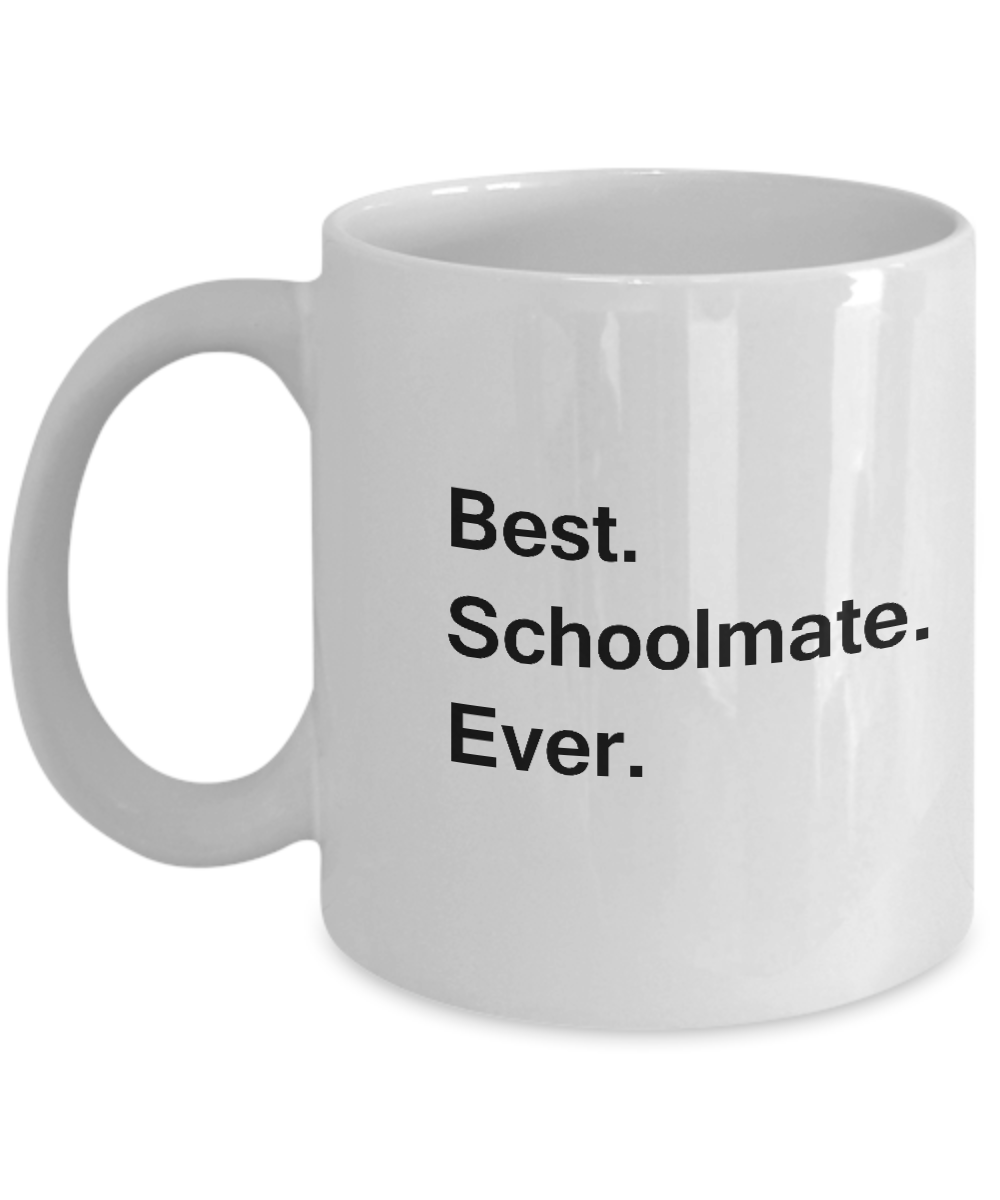 Best Schoolmate Ever Coffee Mugs - Gift from Friends, Funny Valentine White coffee mugs 11 oz