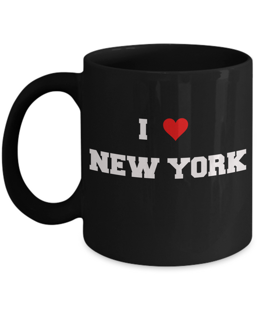 New York Tea Coffee Mugs,I Love New York USA States Ceramic Black Coffee Mug Tea Cup Gifts Mugs 11 oz Funny Mugs