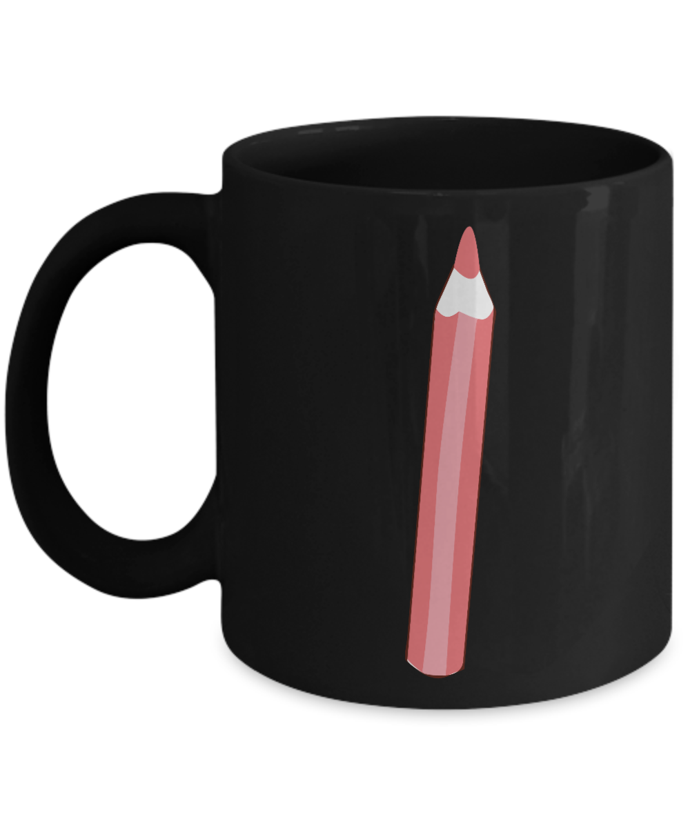 Pencil Smooth Purple Black Mugs - Funny coffee Black coffee mugs 11 oz