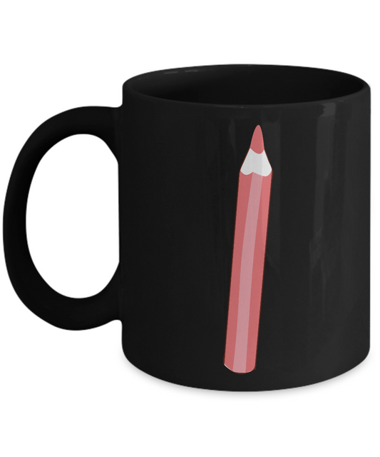 Pencil Smooth Purple Black Mugs - Funny coffee Black coffee mugs 11 oz