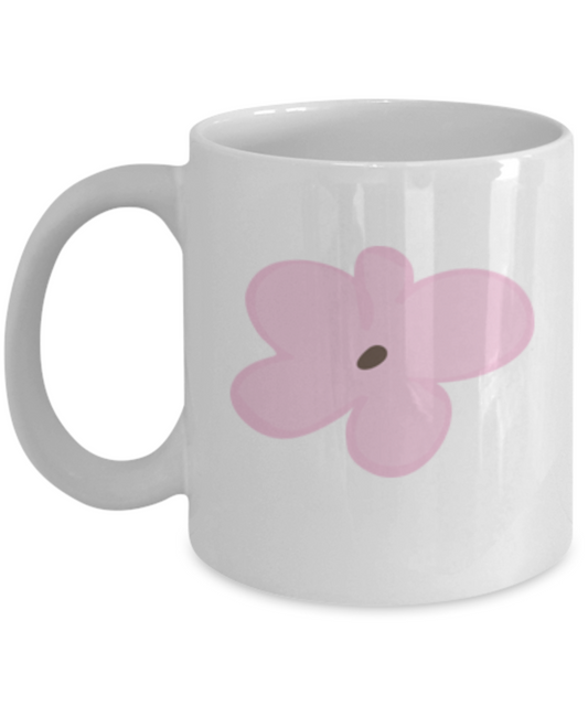 Flower Smooth 2 Coffee Mugs - Funny Coffee Mugs - Porcelain White coffee mugs 11 oz