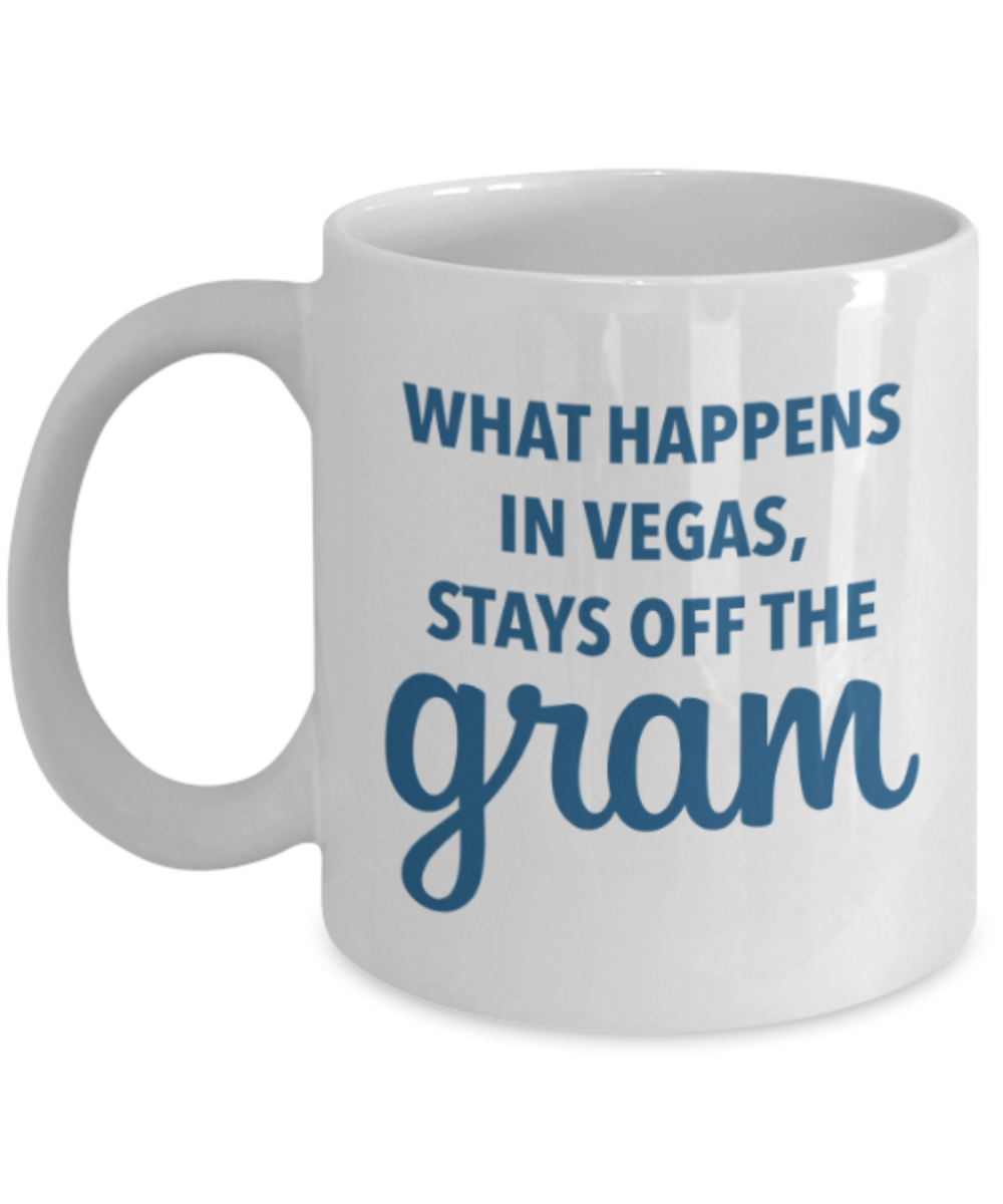 Funny coffee mugs , VegasGram - Black Coffee Mug Porcelain Tea Cup 11 oz - Great Gift