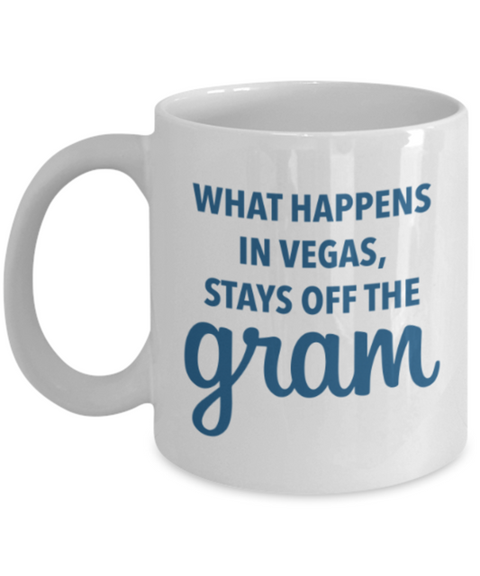 Funny coffee mugs , VegasGram - Black Coffee Mug Porcelain Tea Cup 11 oz - Great Gift
