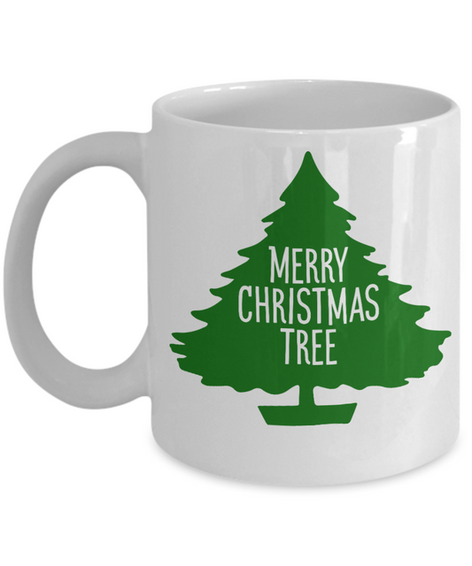 Knightmare before christmas mug - Merry Christmas Tree - Funny Christmas Gift Mugs, Christmas Gifts for family Ceramic Cup White, Funny Mugs Gift Ideas 11 Oz