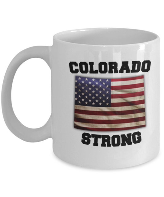 Colorado state coffee mug - Porcelain White Funny Coffee Mug, White coffee mugs 11 oz