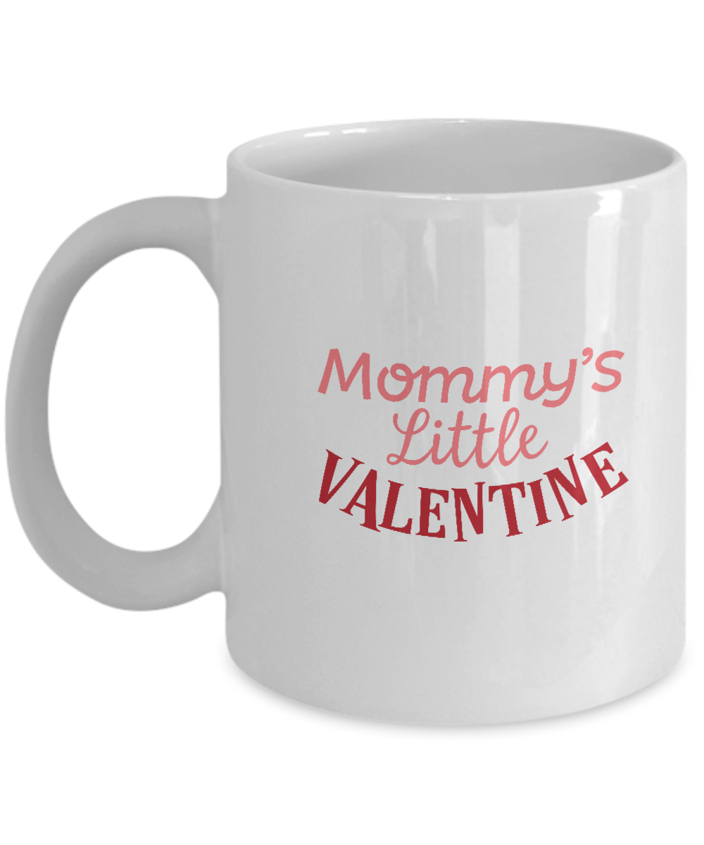 Mommy's Little Valentine white mugs - Funny Christmas White coffee mugs 11 oz